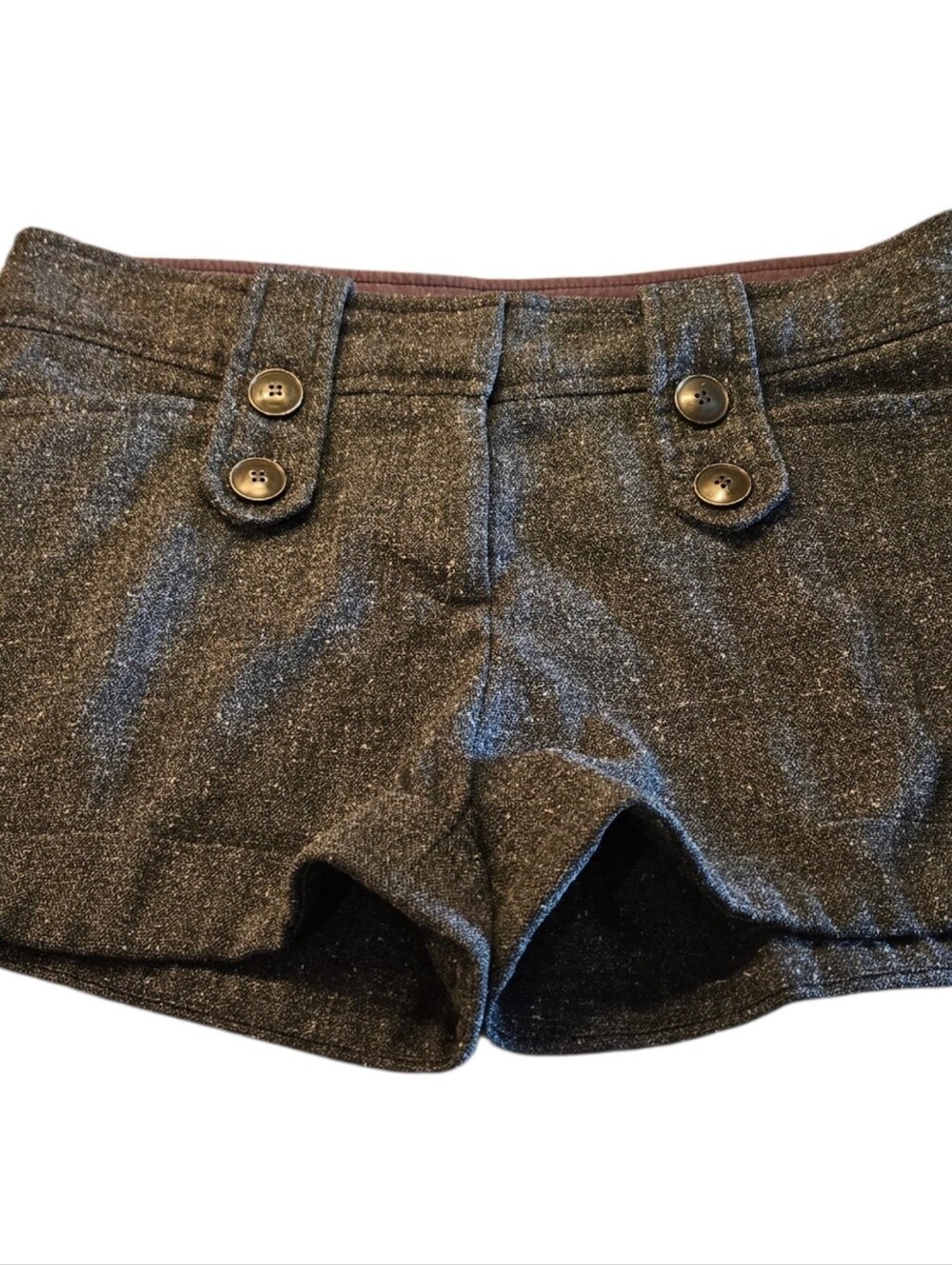 Papaya Gray Dress Shorts with Button Detail Size Med Y2K
